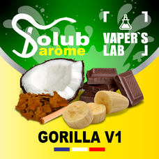 Ароматизаторы для вейпа Solub Arome Gorilla V1 Банан кокос шоколад и табак