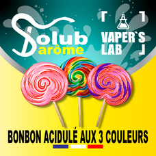 Ароматизаторы для вейпа Solub Arome Bonbon acidulé aux 3 couleurs Конфеты-леденцы