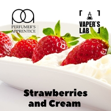 Ароматизатори для вейпа TPA "Strawberries and Cream" (Полуниця з кремом)