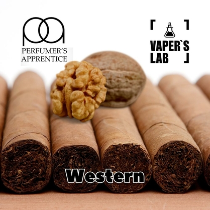 Фото, Ароматизатор для вейпа TPA Western Табак с ноткой ореха