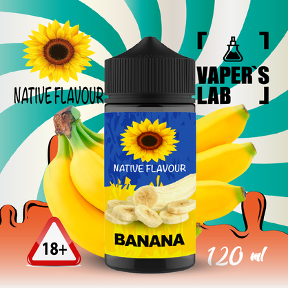 Фото жидкость для вейпа бесплатно native flavour banana 120 ml