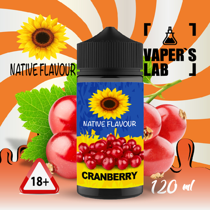 Фото заправка до електронної сигарети native flavour cranberry 120 ml