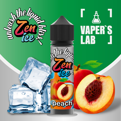 Фото рідини для електронних сигарет zen ice peach
