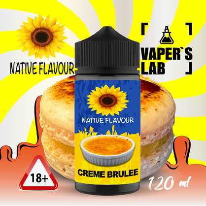 Фото заправка до електронної сигарети native flavour creme brulee 120 ml