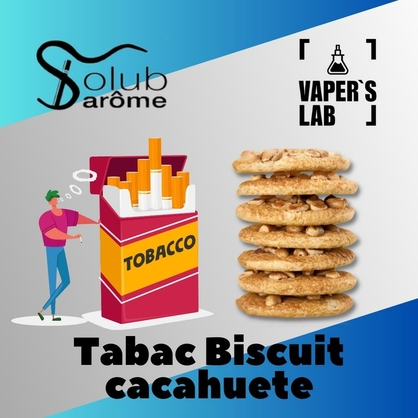 Фото Solub Arome Tabac Biscuit cacahuete Тютюн та арахісове печиво