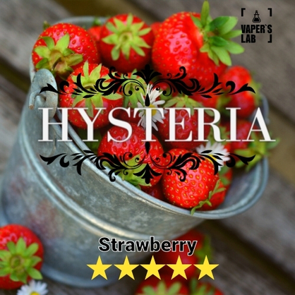 Фото, Видео на заправка для вейпа Hysteria Strawberry 30 ml