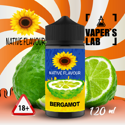 Фото заправка для вейпа дешево native flavour bergamot 120 ml