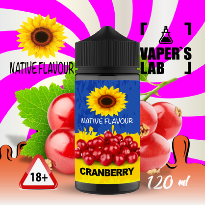 Фото заправка до електронної сигарети native flavour cranberry 120 ml