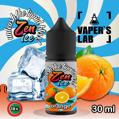 Фото сольова жижа top zen salt ice orange 30ml