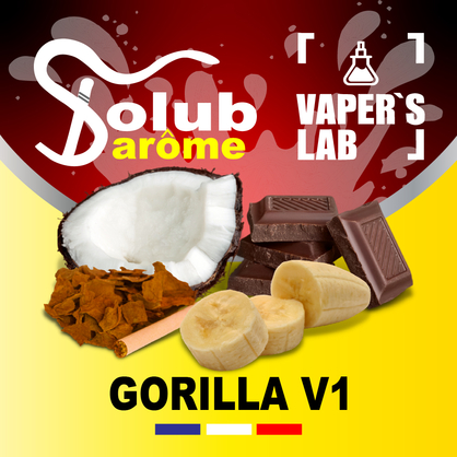Фото Арома Solub Arome Gorilla V1 Банан кокос шоколад та тютюн