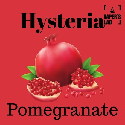 Фото, Видео для солевой жидкости Hysteria Salt Pomegranate 15 ml