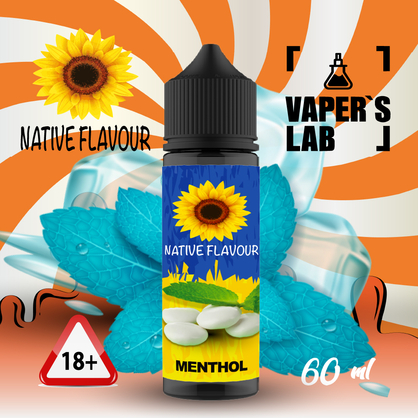 Фото рідина для електронних цигарок купити native flavour menthol 60 ml
