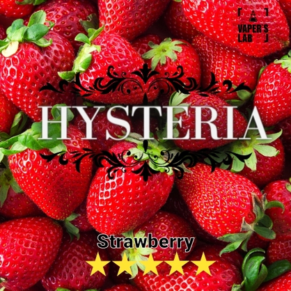 Фото, Жижа для вейпа без нікотину Hysteria Strawberry 30 ml