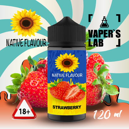 Фото рідина для підсистем native flavour strawberry 120 ml