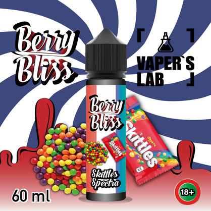 Фото рідини для вейпа berry bliss skittles spectra 60 мл (цукерки скітлс)