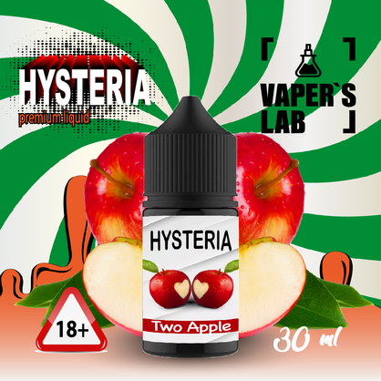 Фото, Відеоогляди Жижа для подів Hysteria Salt Two Apple 30 ml