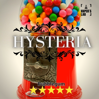Фото, Видео Жидкость для электронных сигарет Hysteria Bubblegum 30 ml