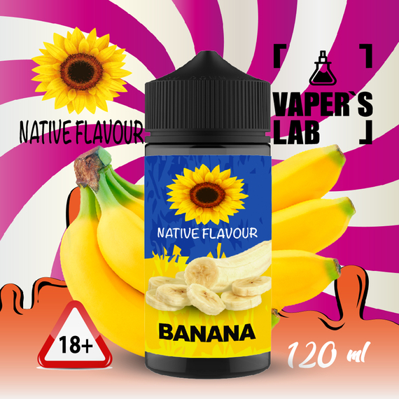 Відгуки  заправка для вейпа з нікотином native flavour banana 120 ml