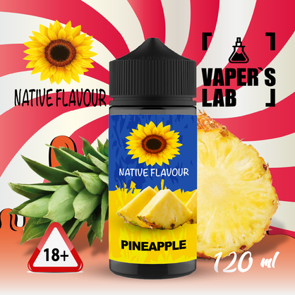 Фото жижа для вейпа 30 грн native flavour pineapple 120 ml