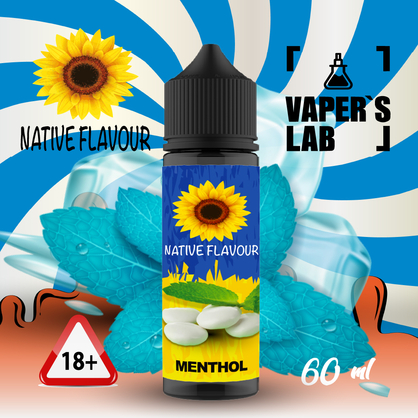 Фото рідина для електронних цигарок купити native flavour menthol 60 ml