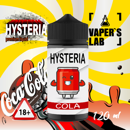 Фото жижа для електронних сигарет hysteria cola 100 ml