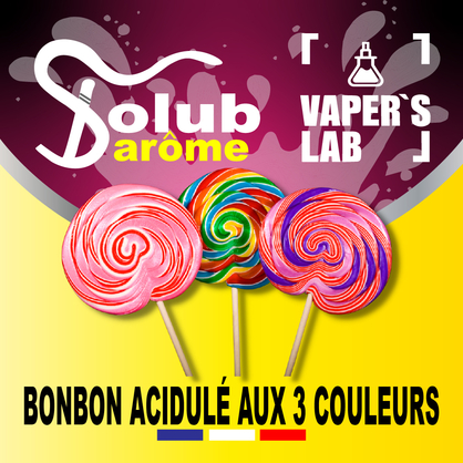 Фото Арома Solub Arome Bonbon acidulé aux 3 couleurs Цукерки-льодяники