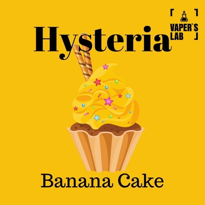 Фото, Видео на жижа для вейпа Hysteria Banana Cake 100 ml