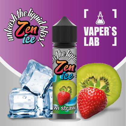 Фото рідини для електронних сигарет zen ice kiwi strawberry