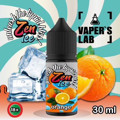 Фото сольова жижа top zen salt ice orange 30ml