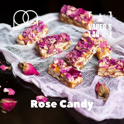 Фото, Ароматизатор для вейпа TPA Rose Candy Леденцы с лепестками розы