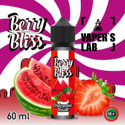 Фото рідини для вейпа berry bliss watermelon fusion 60 мл (кавун з ягодам)