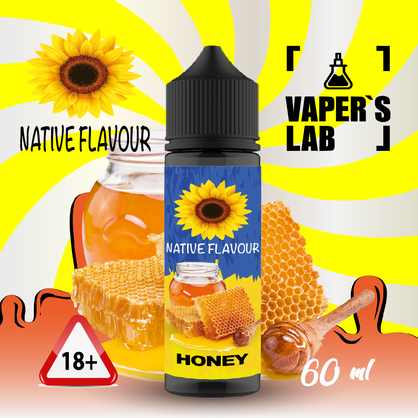 Фото безнікотинова рідина native flavour honey 60 ml