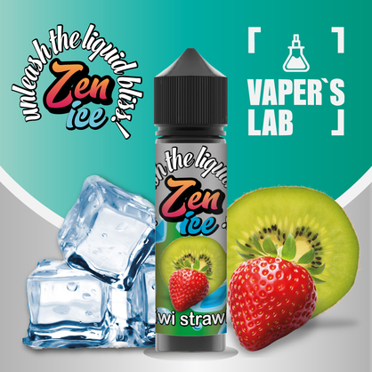 Фото рідини для електронних сигарет zen ice kiwi strawberry