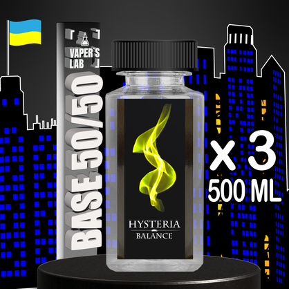 Фото, Видео Hysteria Наборы базы для электронных сигарет 500 мл 3 шт