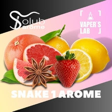 Ароматизаторы для вейпа Solub Arome SNAKE 1 AROME Клубника лимон грейпфрут и анис