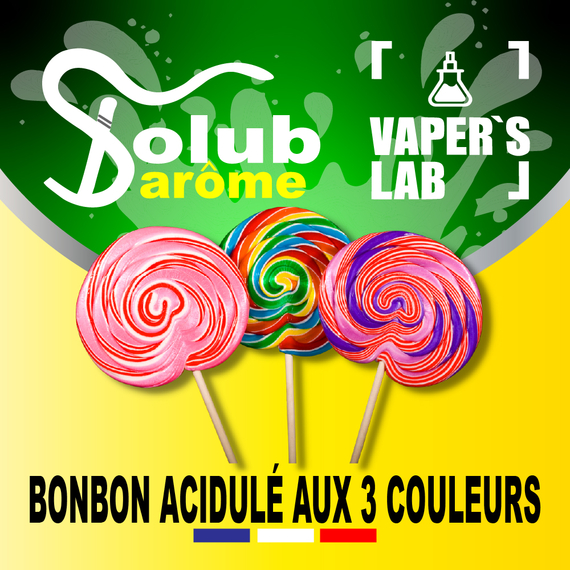 Відгук Solub Arome Bonbon acidulé aux 3 couleurs Цукерки-льодяники