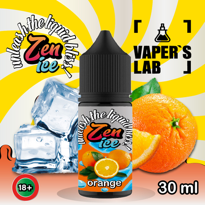 Фото сольова жижа top zen salt ice orange 30ml