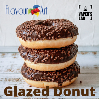 Фото, FlavourArt Chocolate Glazed Donut Пончик с шоколадной глазурью
