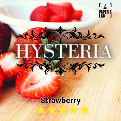 Фото, Видео на заправка для вейпа Hysteria Strawberry 30 ml