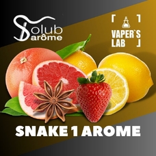 Ароматизатори для вейпа Solub Arome SNAKE 1 AROME Полуниця лимон грейпфрут та аніс