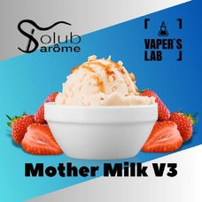 Ароматизаторы для вейпа Solub Arome Mother Milk V3 Клубника с мороженым