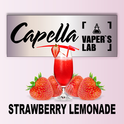 Фото на аромку Capella Strawberry Lemonade Клубничный лимонад