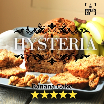 Фото, Жижа для вейпа без нікотину дешево Hysteria Banana Cake 30 ml