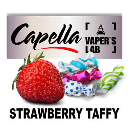 Фото на аромку Capella Strawberry Taffy Клубничное конфетти