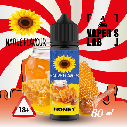 Фото безнікотинова рідина native flavour honey 60 ml