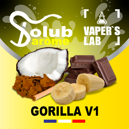 Фото Арома Solub Arome Gorilla V1 Банан кокос шоколад та тютюн