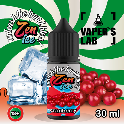 Фото жидкость для пода zen salt ice cranberry 30ml