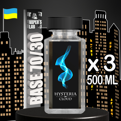 Фото, Видео Hysteria Наборы базы для электронных сигарет 500 мл 3 шт