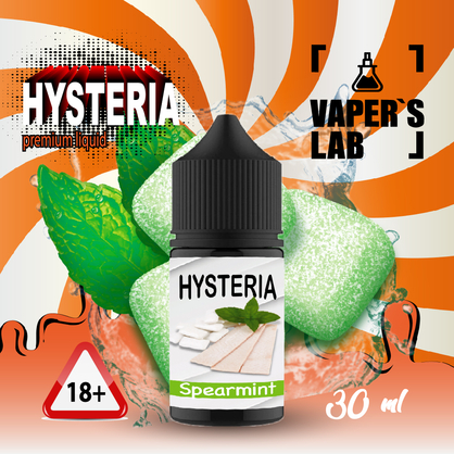 Фото жидкость для пода с никотином Hysteria Salt Spearmint 30 ml