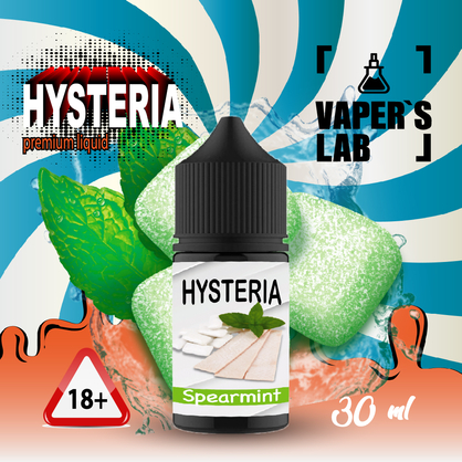 Фото жидкость для пода с никотином Hysteria Salt Spearmint 30 ml